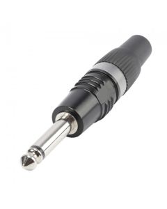 HICON jack (6,3mm) 2-pole connector Cap: plastic-male, straight, black
