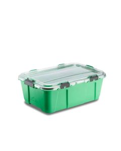 Alstora Container PP Omikron 46 L with Lid in PC - Green Case & Latches