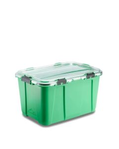 Alstora Container PP Omikron 76 L with Lid in PC - Green Case & Latches