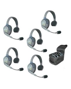 Eartec UltraLITE UL5S HD Kit - 5x Single Ear Headphones, case, charger